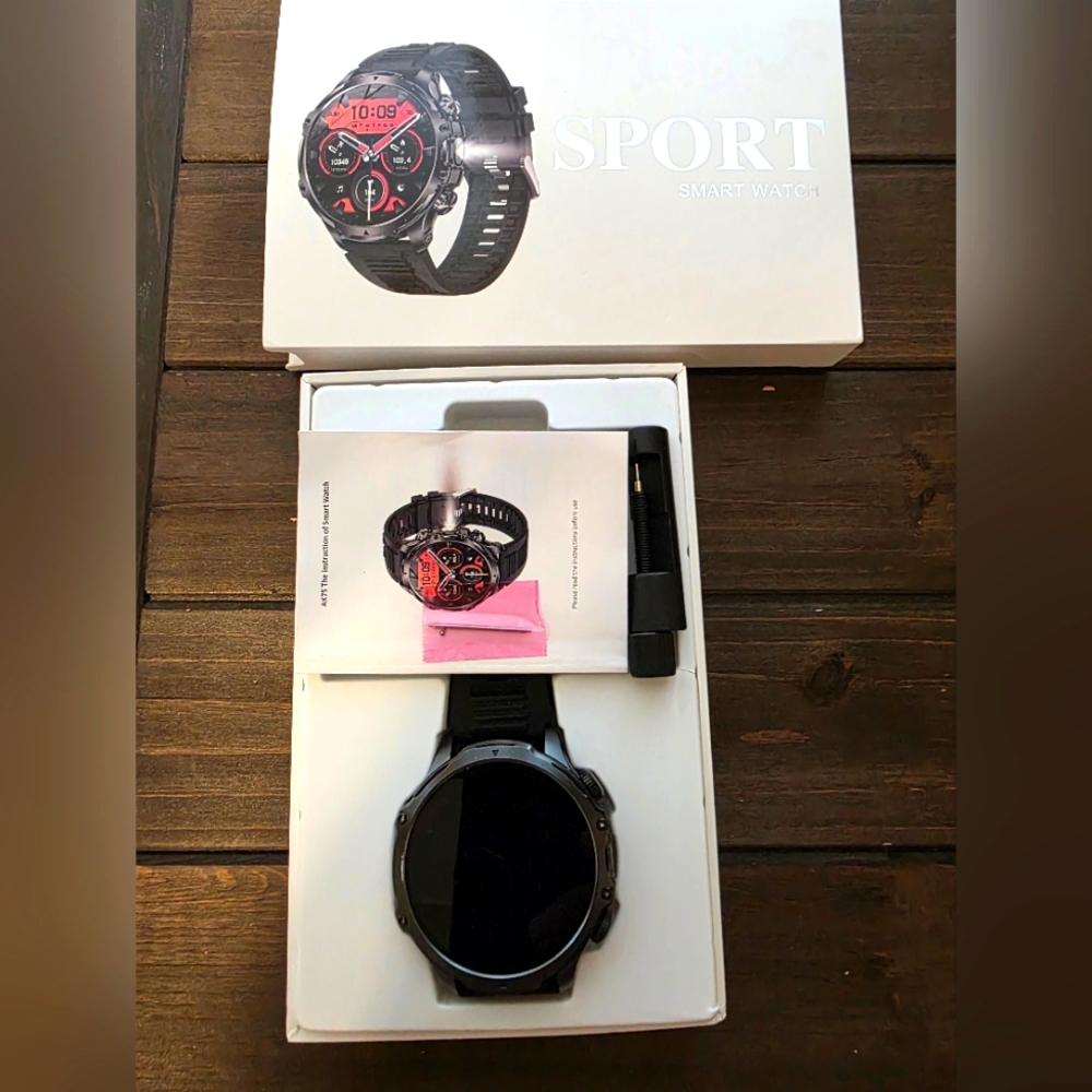 Men's Black Multifunctional Smart Watch